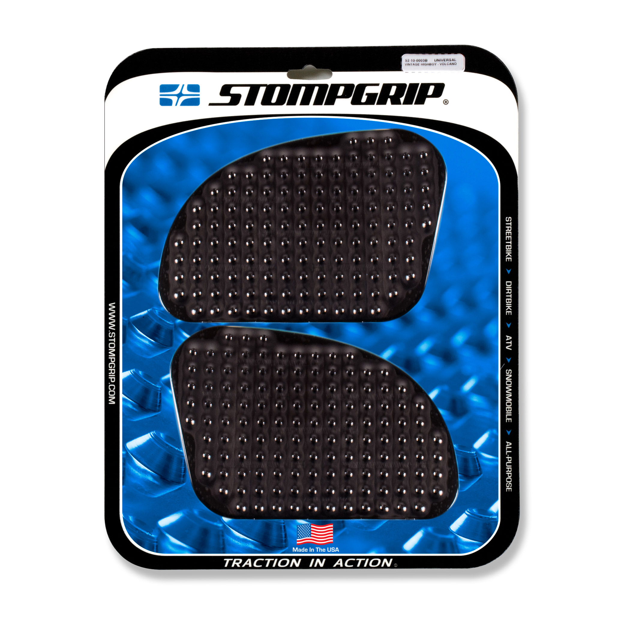 Stompgrip black, Volcano, for BMW R12 S / nine T, 2024-2025, Ducati Sport 1000, 2006-2009, Honda Monkey 125, 2019-2024, Moto Guzzi V100 Mandello, 2022-2023