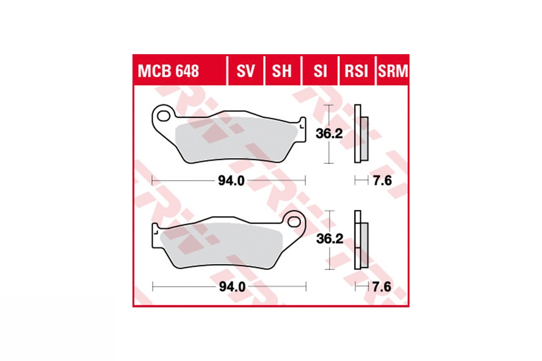 TRW brake pad pad set MCB648EC