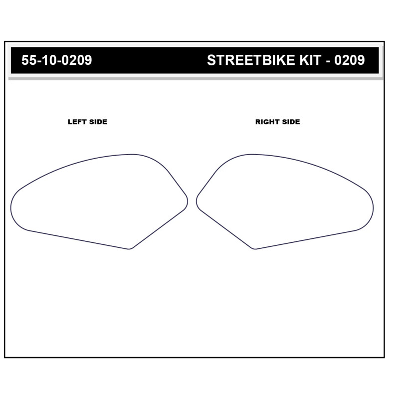 Stompgrip fuel tank Pad Clear, Icon, Streetbike fuel tank Kit for Yamaha Tracer 9 GT, 2024-2025