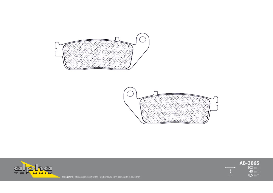 alpha Technik brake pad Scooter with ABE