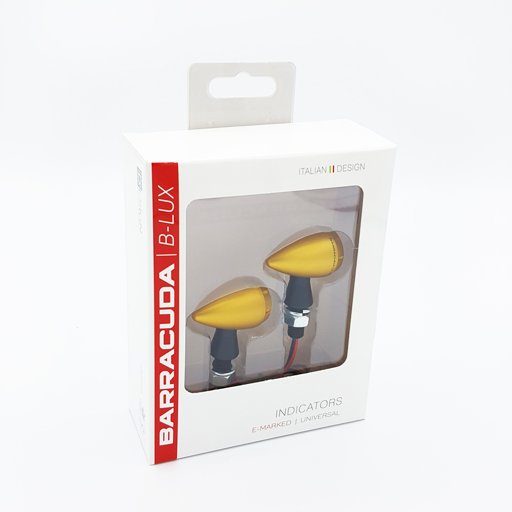 Barracuda flasher light, turn signal S-LED B-LUX gold