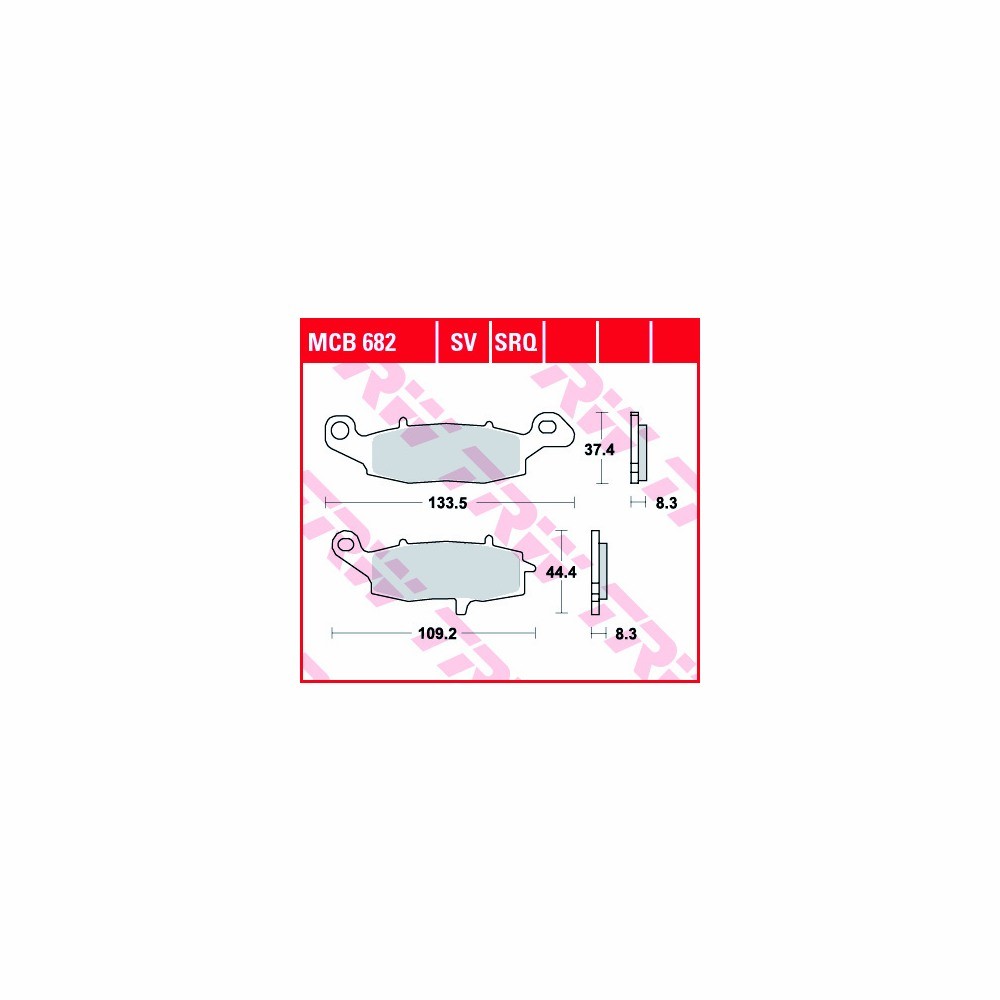 TRW brake pad pad set Sinter Street MCB682SV front