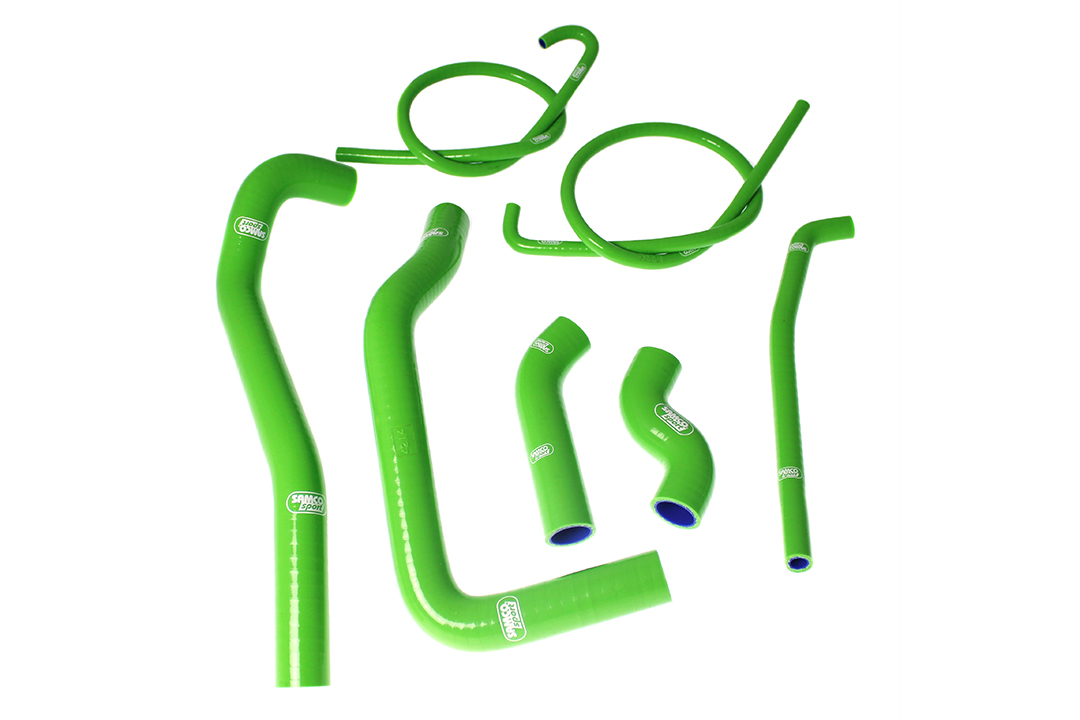 SAMCO SPORT Silicone Hose Kit, Green, for Kawasaki ZXR750 Model Year 1990