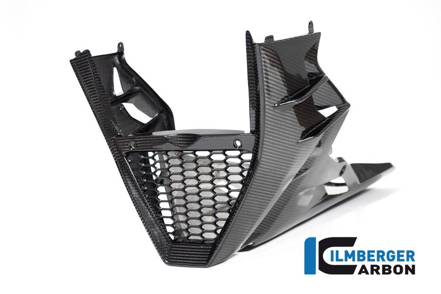 Ilmberger Carbon belly pan complete long version matt for Aprilia Tuono V4 2021-