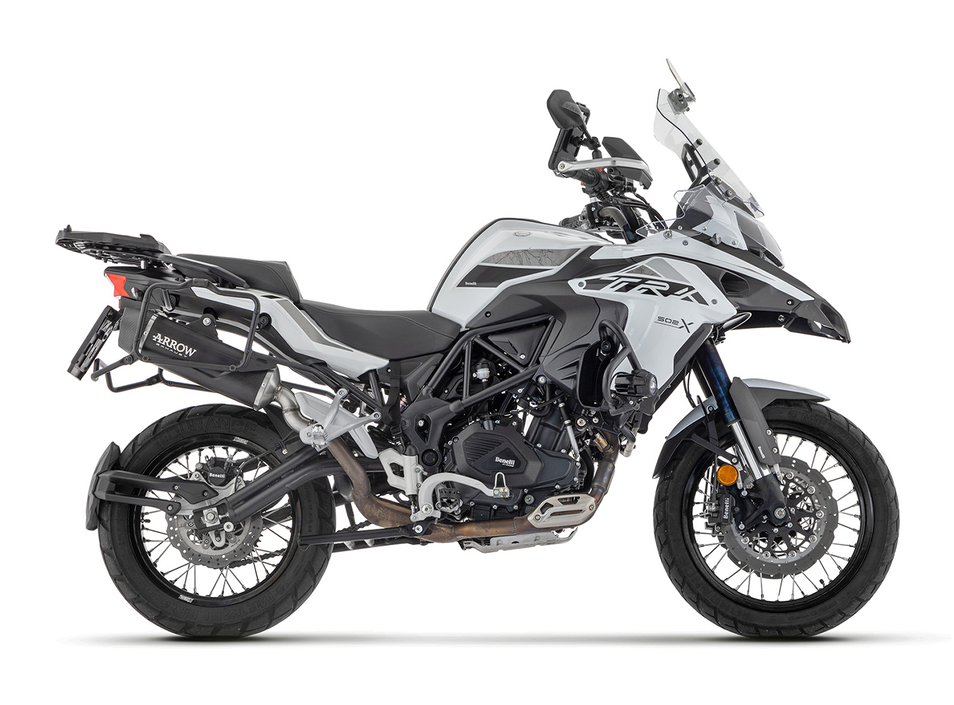 ARROW INDY RACE EVO Aluminium DARK Exhaust for Benelli TRK 502 X Model Year 2021-