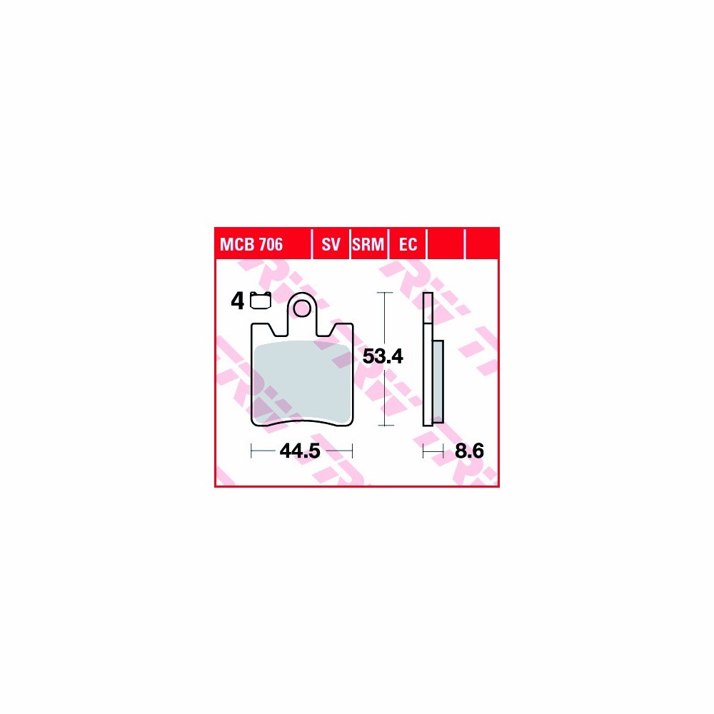 TRW brake pad Pad Set All-round MCB706 Rear