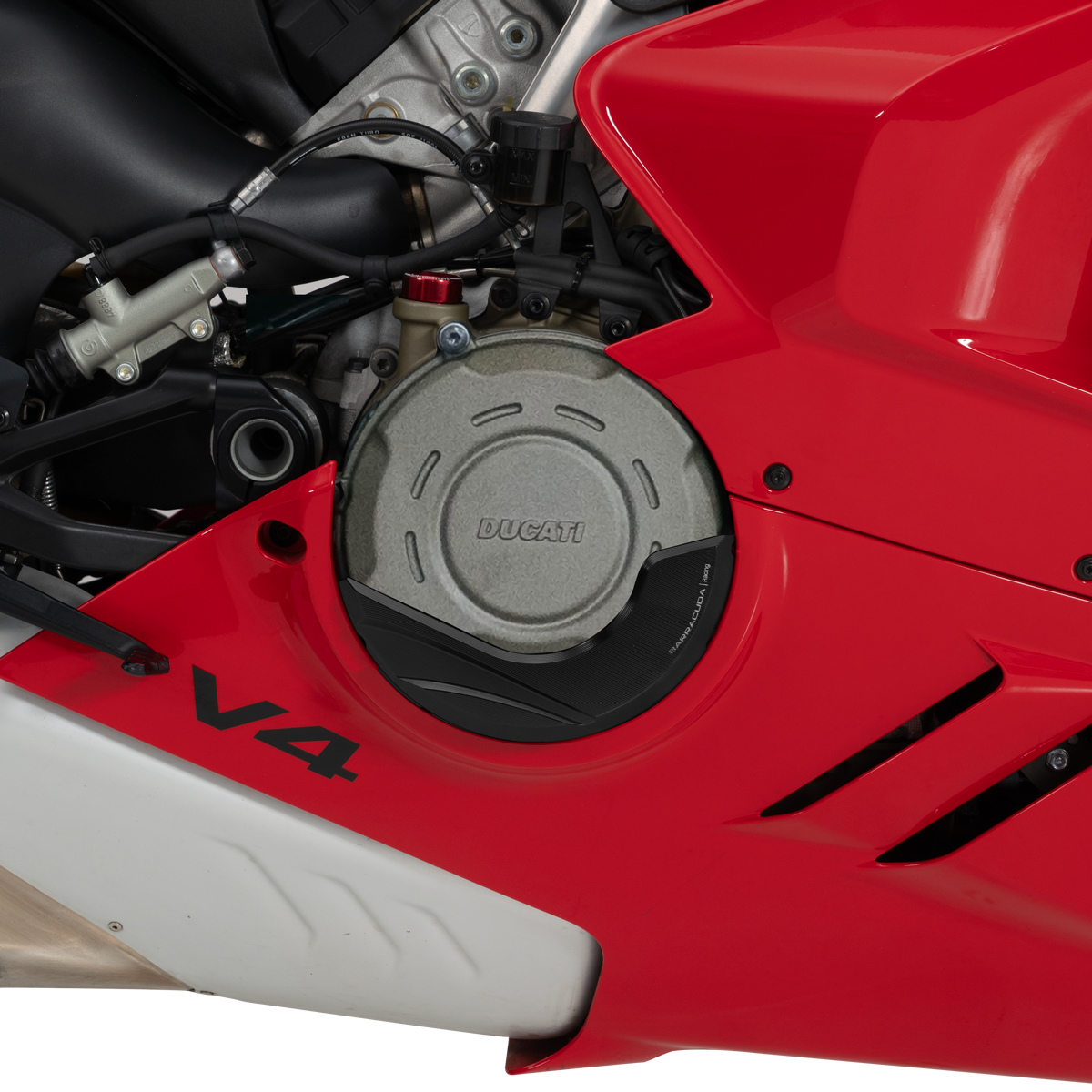 Barracuda crankcase protection kit for Ducati Panigale V2 and V4, model year 2020-2022