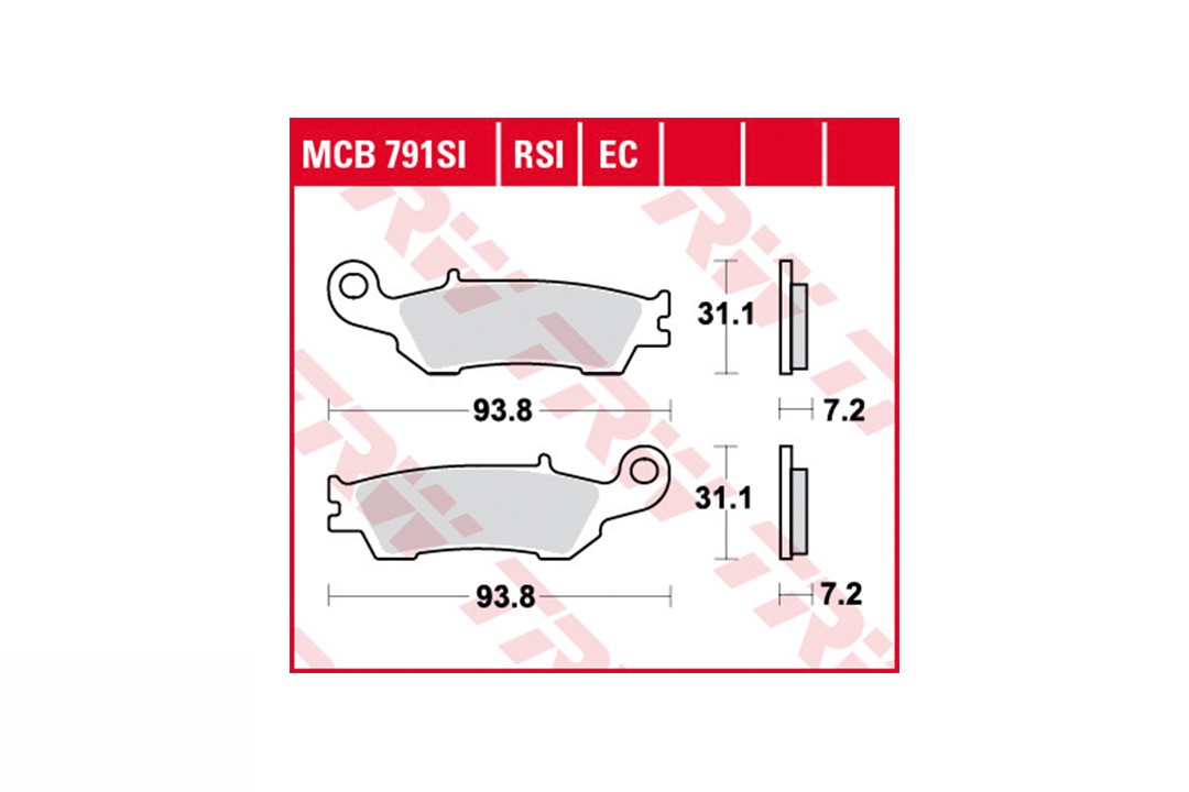 TRW brake pad set MCB791EC rear