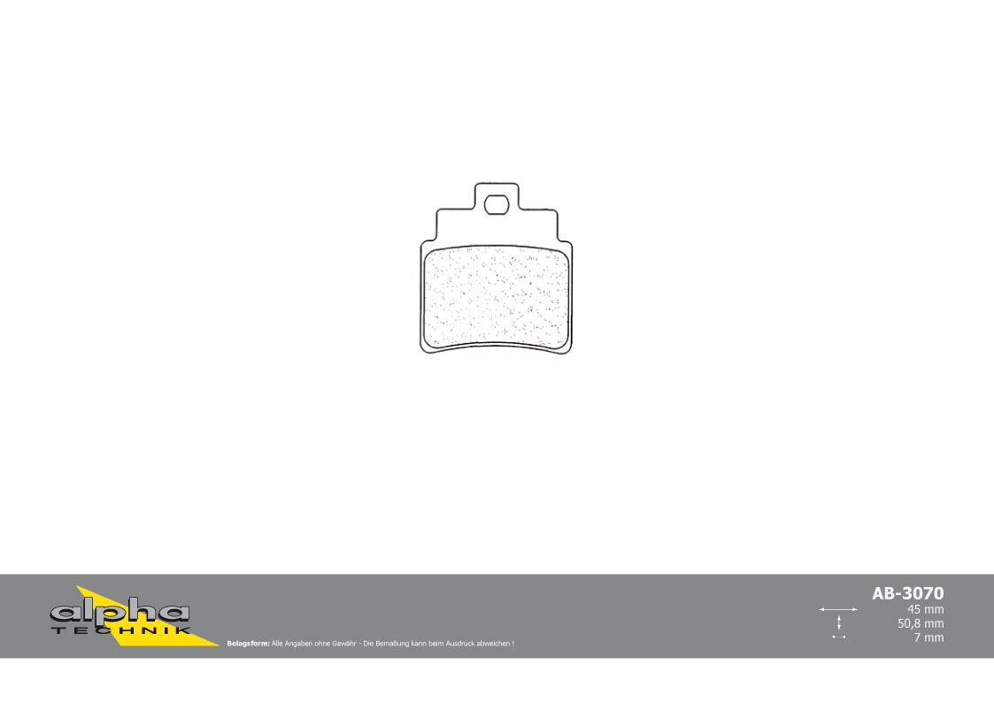 alpha Technik brake pad for Scooters with ABE