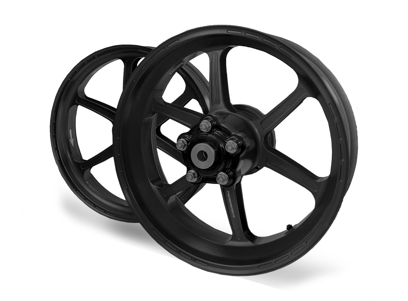 PVM 3V Conversion Kit 17 inch Aluminium Forged Wheels matt black for Honda Africa Twin CRF1100 from 2020-
