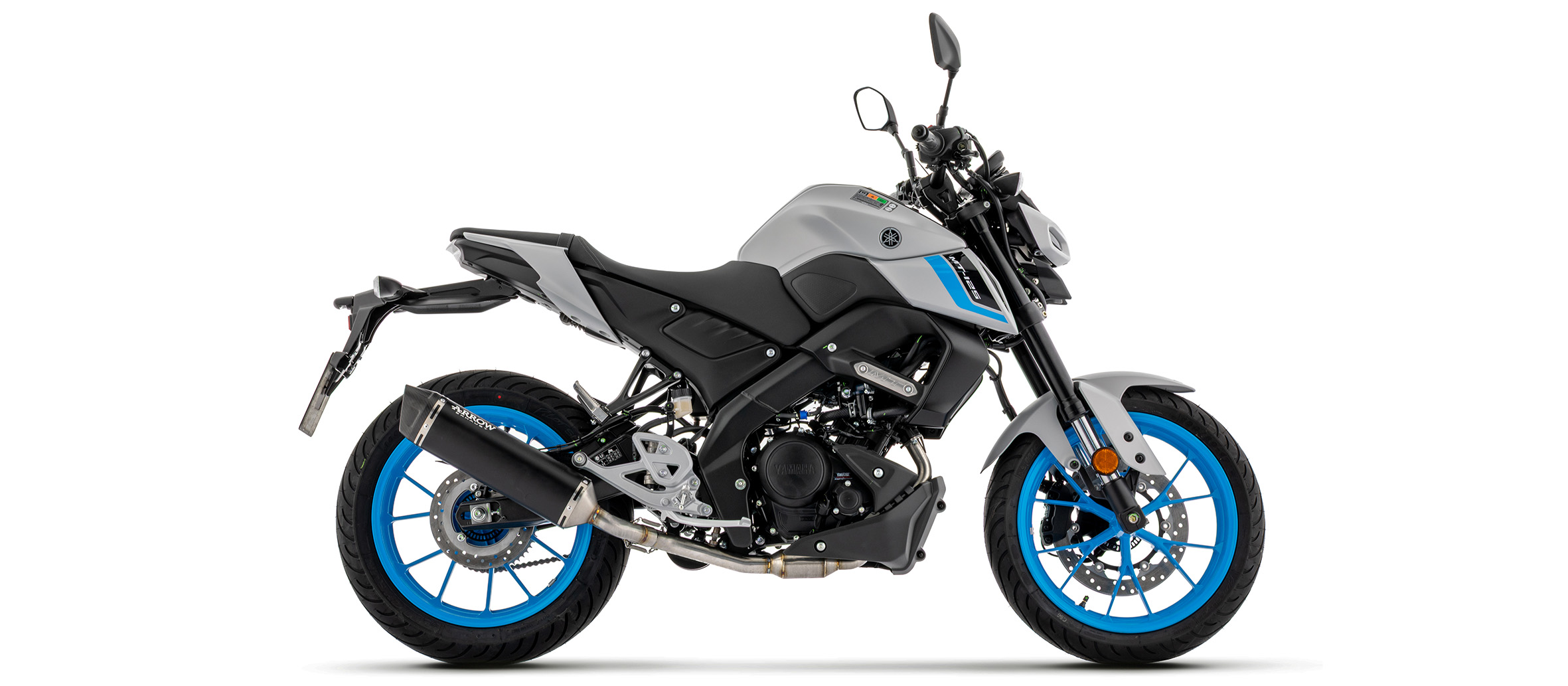 ARROW Icon Dark Aluminium Full System for Yamaha YZF-R, MT 125, 2025-