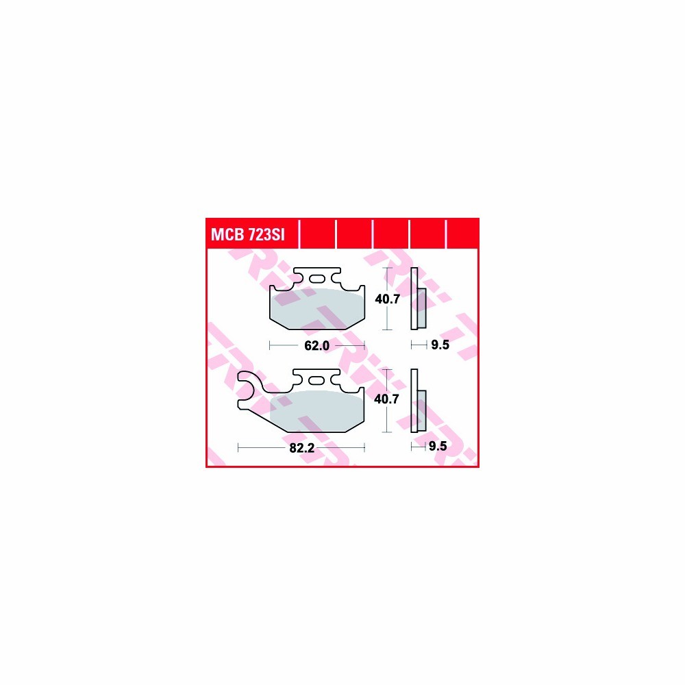 TRW brake pad set Sinter Offroad MCB723SI