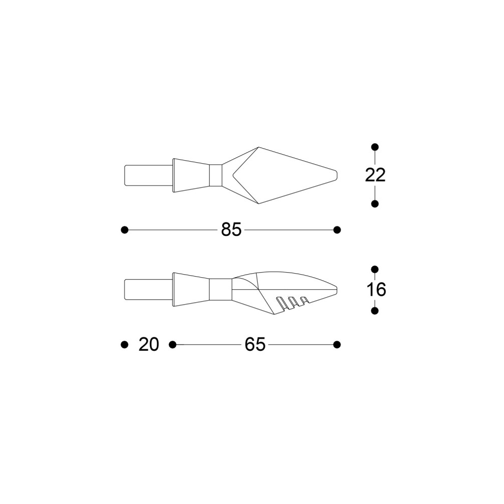 Barracuda flasher light, turn signal X-LED B-LUX gold