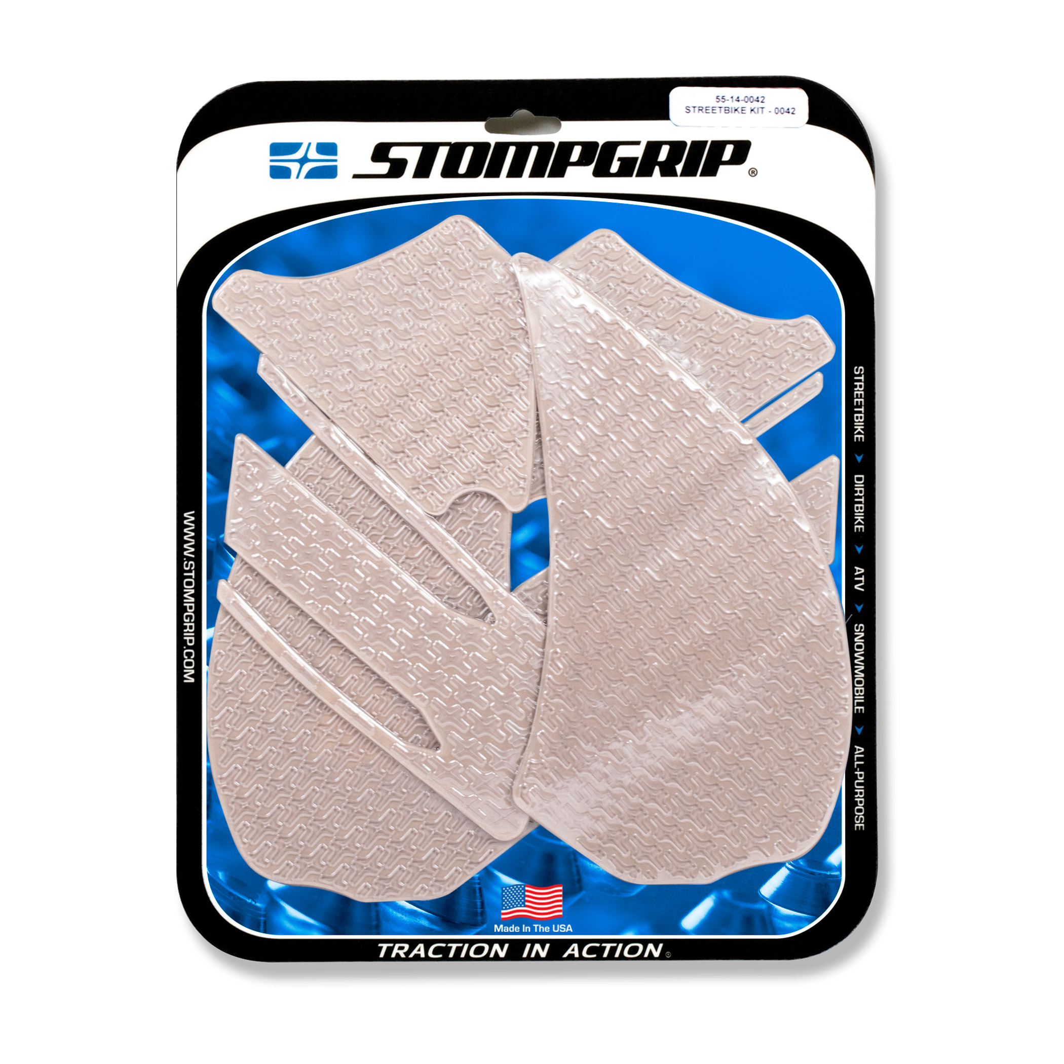 Stompgrip Traction Pads clear, for Kawasaki ZZR1400, 2012-2020