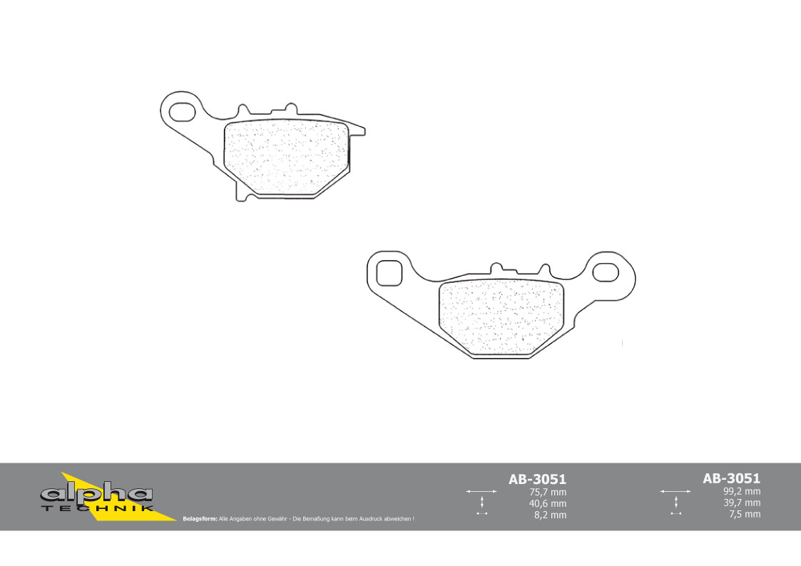 alpha Technik brake pad Scooter with ABE