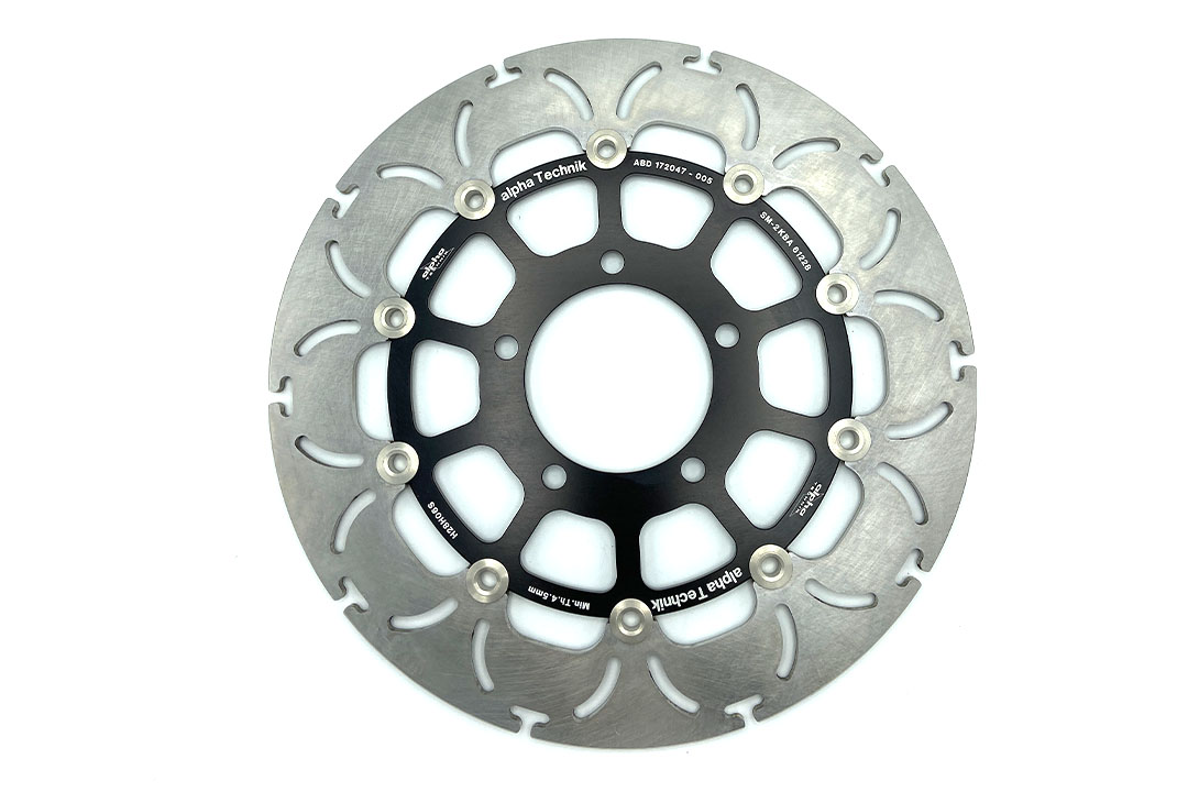 alpha Technik brake disc Omega-Design ABD33, fronte for Kawasaki ER6f, ER6n, Versys 1000 / 650, Z1000, Z750, ZX10R Ninja, ZX6R Ninja