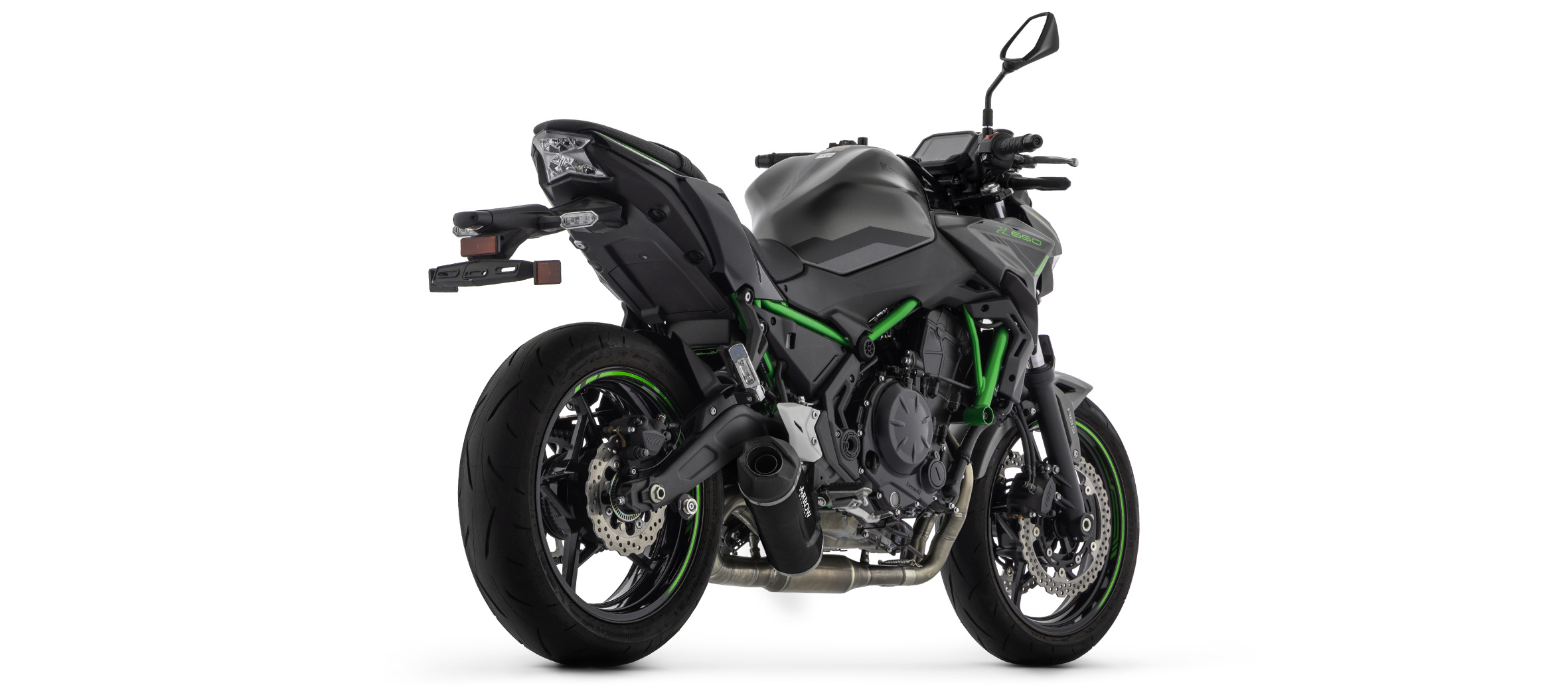 ARROW exhaust system INDY RACE EVO black for Kawasaki Ninja 650 (35kW), Z650 (35kW) Model Year 2024-