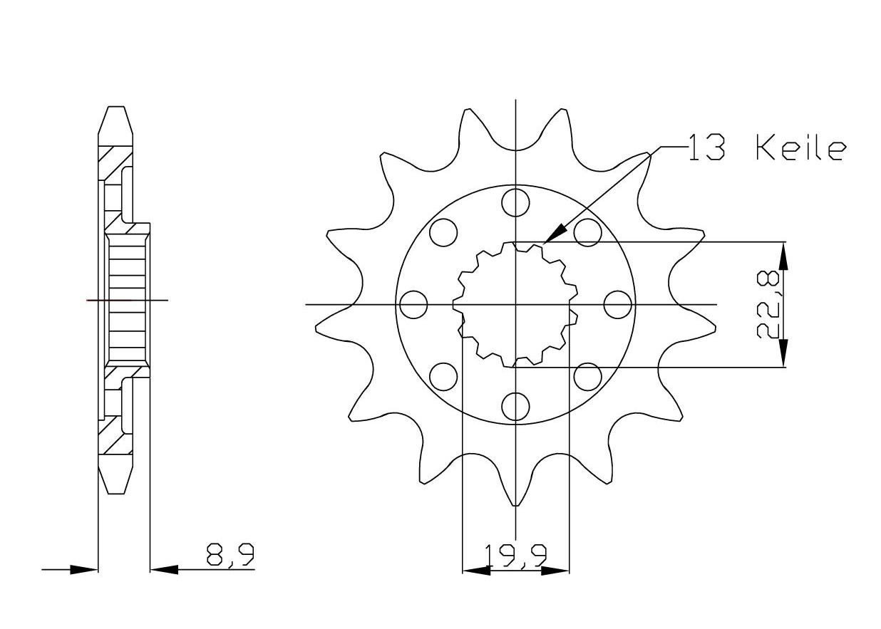 Front Sprocket, 14 teeth, 520 pitch