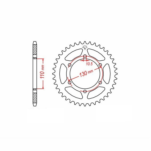 rear sprocket Aluminium, YA/SU/KAWA Z-51
