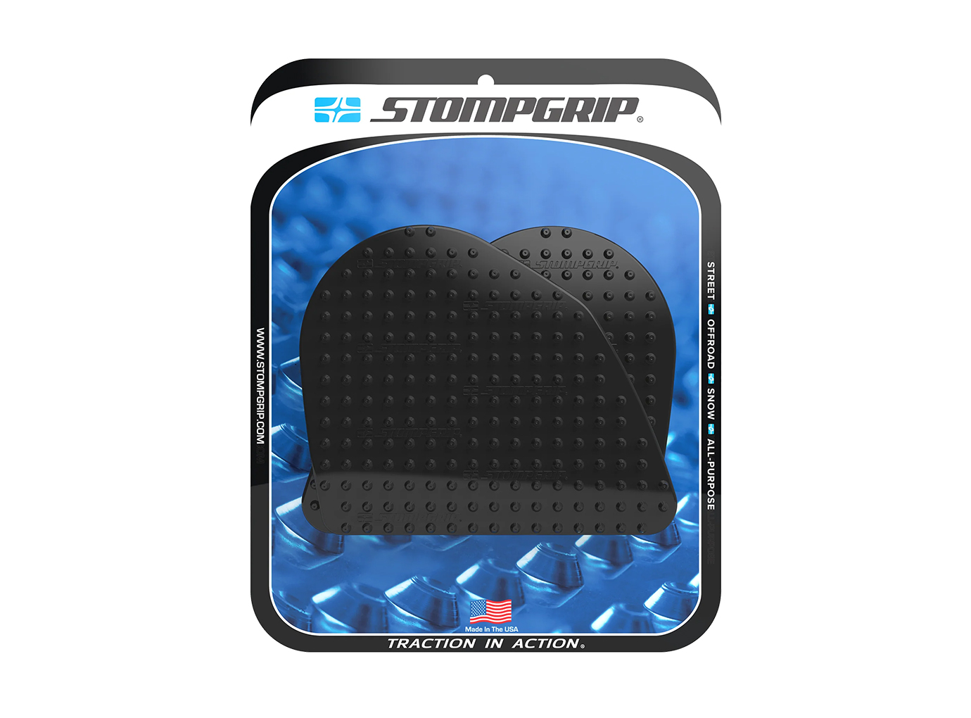 Stompgrip fuel tank Pad black, Volcano, Streetbike fuel tank Kit - fuel tank Sides, for Ducati DesertX Model Year 2022-2023