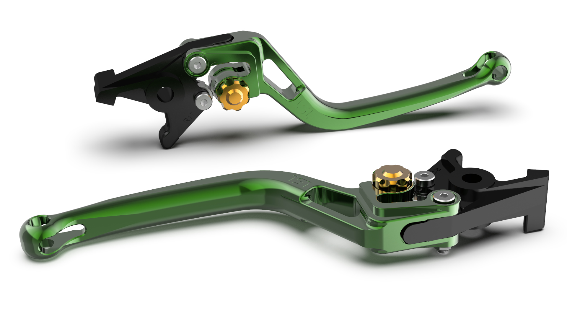 LSL clutch lever BOW L83R, green/gold