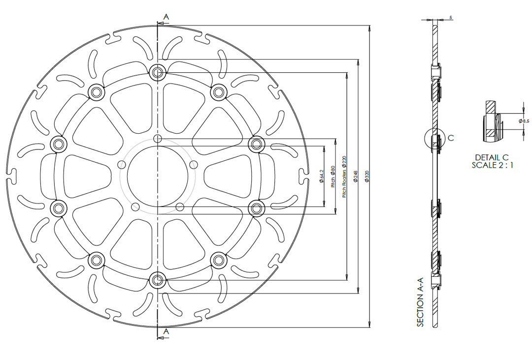 alpha Technik floating brake disc ABD33