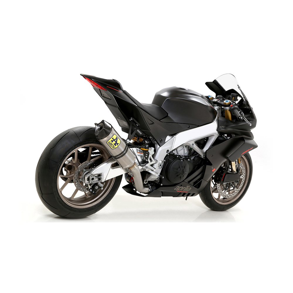 ARROW RACE TECH Titanium Exhaust with Carbon End Cap for Aprilia RSV4 1100 2019-2020 and Tuono V4 1100 Factory 2019-2020