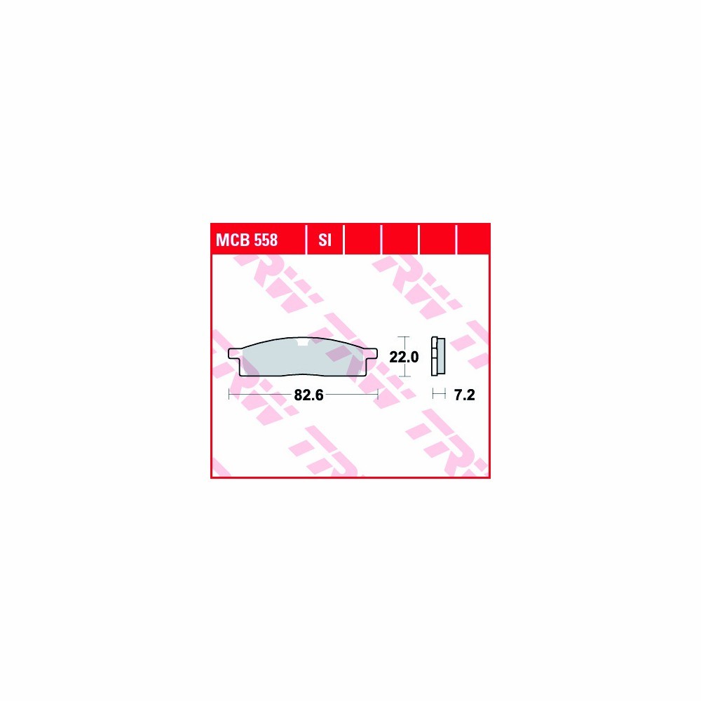 TRW Allround brake pad Pad Set MCB558 fronte
