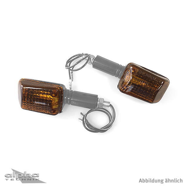 flasher light, turn signal Glass, Black M.T