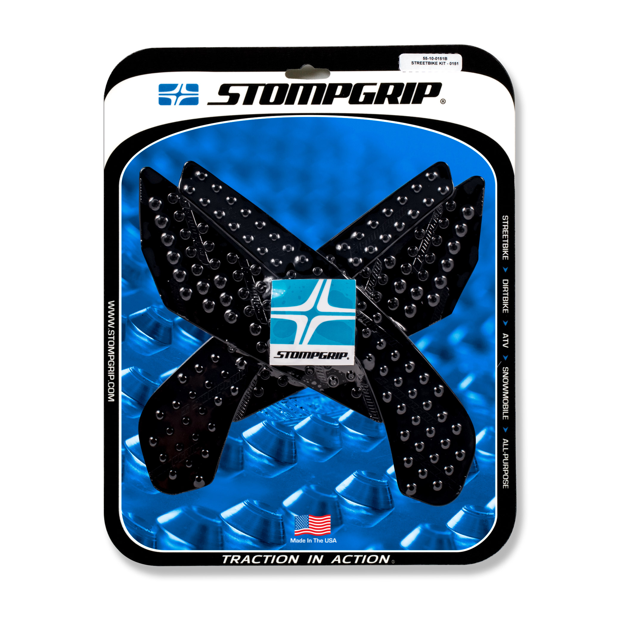 Stompgrip Traction Pads, black, for Suzuki GSX-S 750, from 2018-22