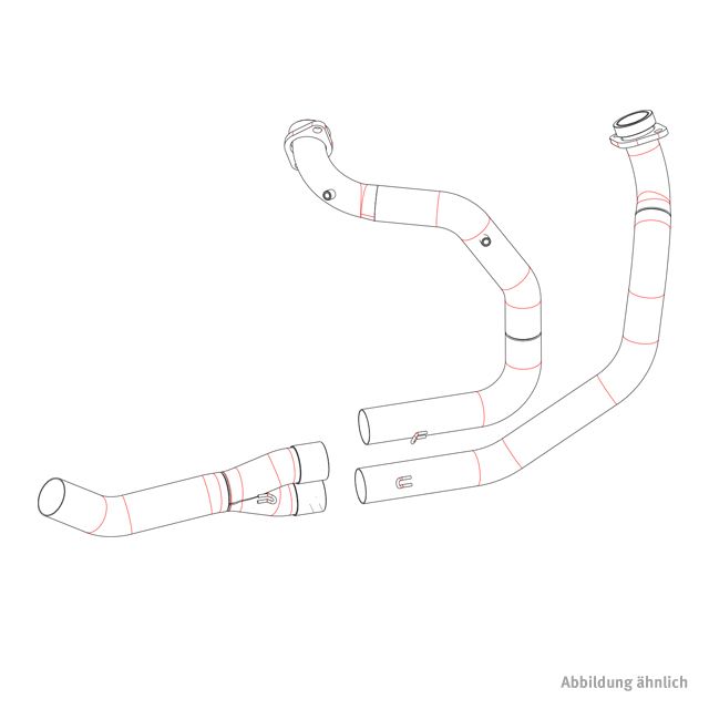 ARROW Header Pipe for Honda XRV750 1993-2004, Stainless Steel