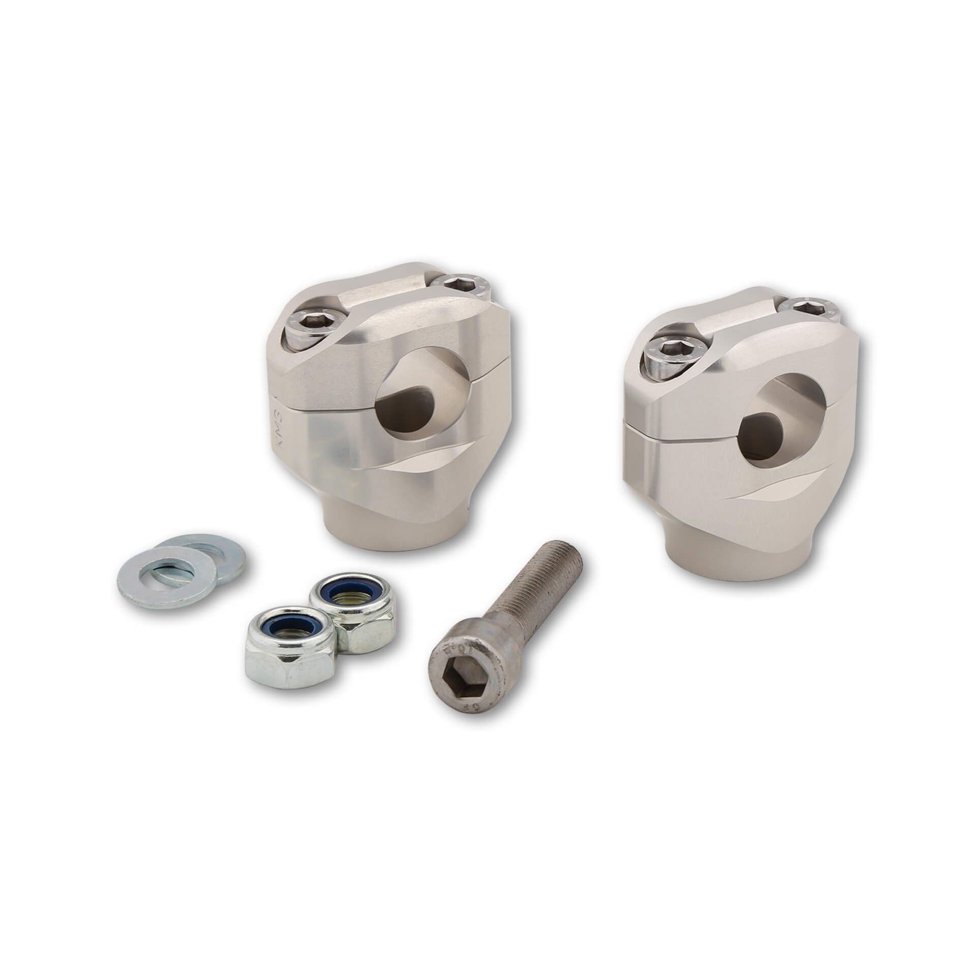 LSL Handlebar Clamp Set 22.2 mm, Silver