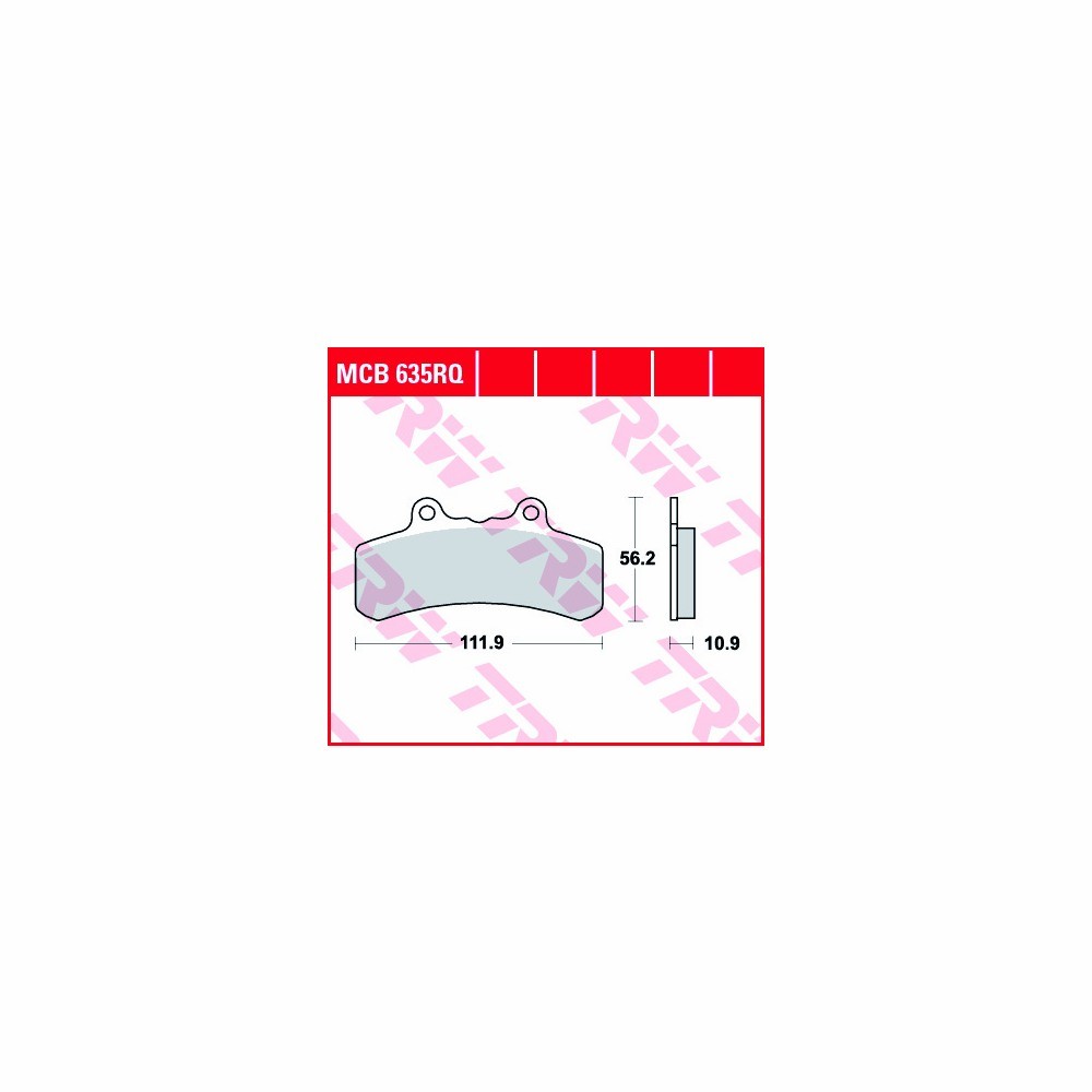 TRW brake pad pad set Organic Sportive MCB635RQ rear