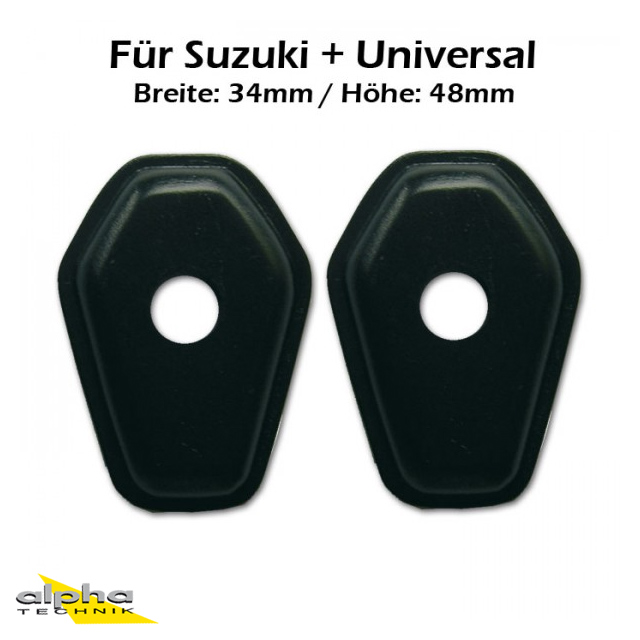 LED Mini flasher light, turn signal Adapter Plates for Fairing fronte for Suzuki and Universal