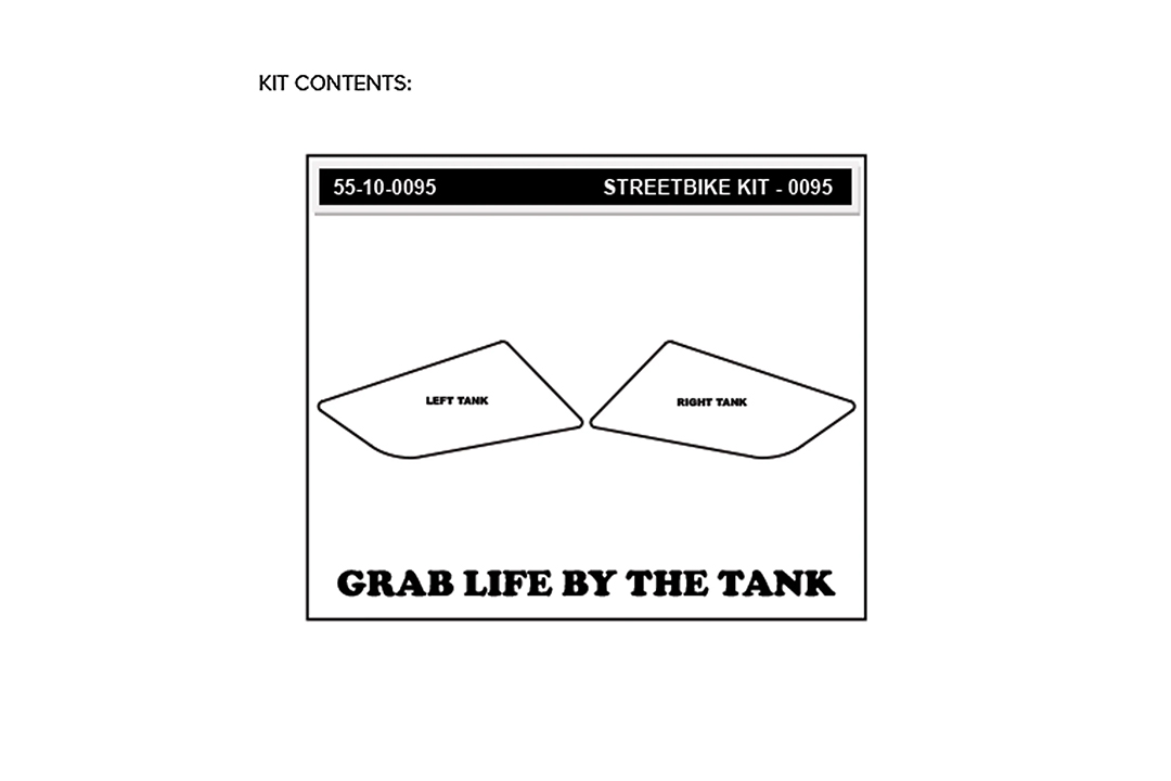 Stompgrip black, Icon, for Suzuki SFV650 Gladius, 2009-15
