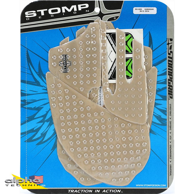 Stompgrip clear, Volcano, for Kawasaki ZZR1400, 2012-2020