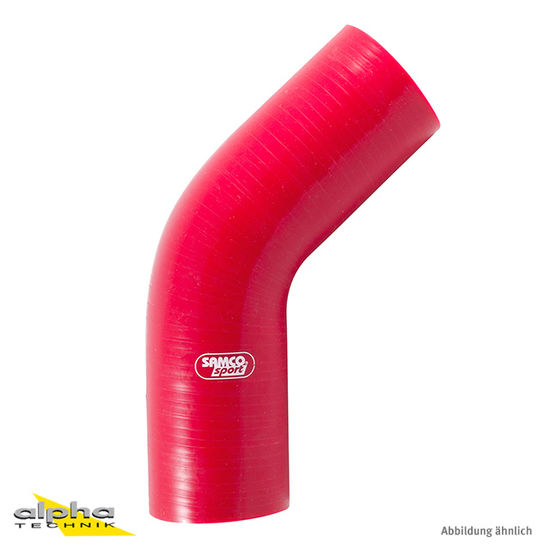 Samco Silicone Hose 45 Degree Standard Bend Red
