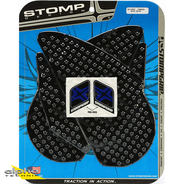Stompgrip black, Volcano, for Yamaha YZF-R1, 2002-03