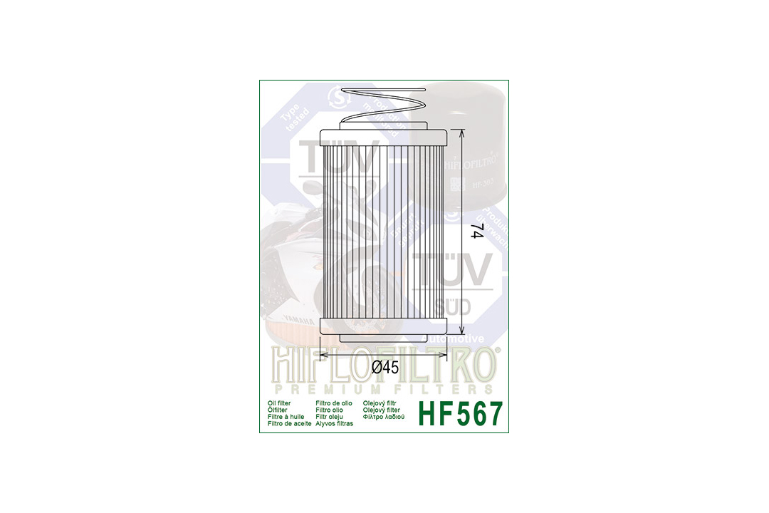 HIFLO oil filter HF567 for various MV Agusta models
