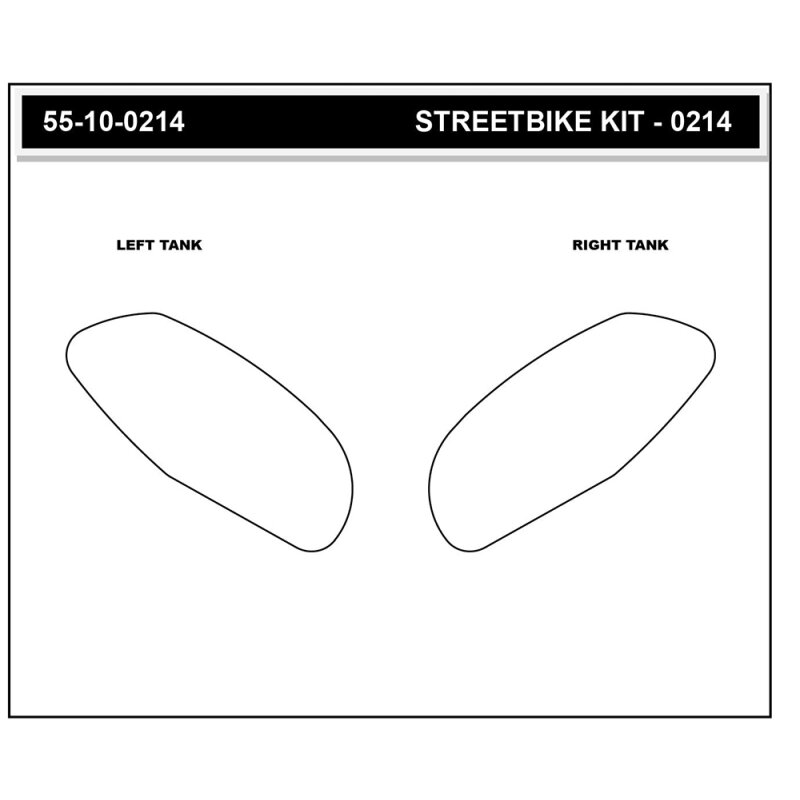 Stompgrip fuel tank Pad black, Volcano, Streetbike fuel tank Kit - fuel tank Sides, for Ducati Panigale V4, V4S, Panigale V2, V2S, 2025