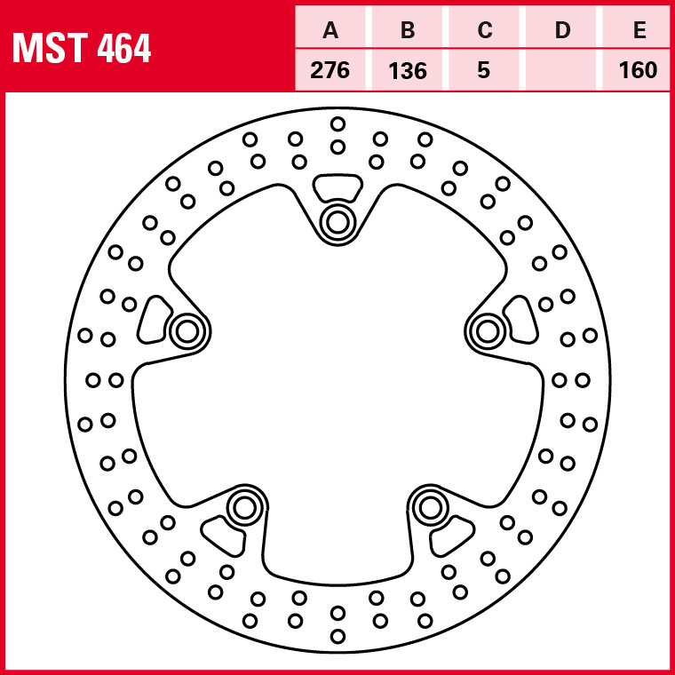 TRW brake disc All-round Rigid MST464