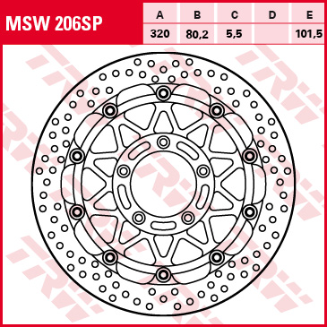 TRW brake disc Racing floating MSW206SP
