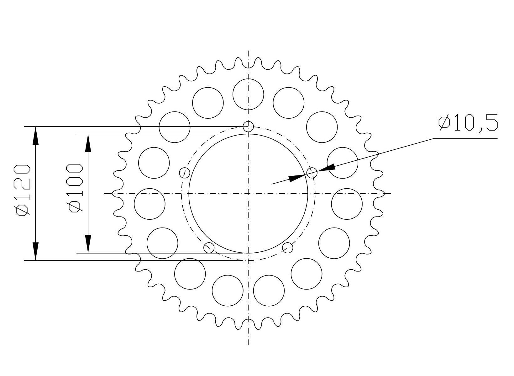 rear sprocket Aluminium, Aprilia Z-46