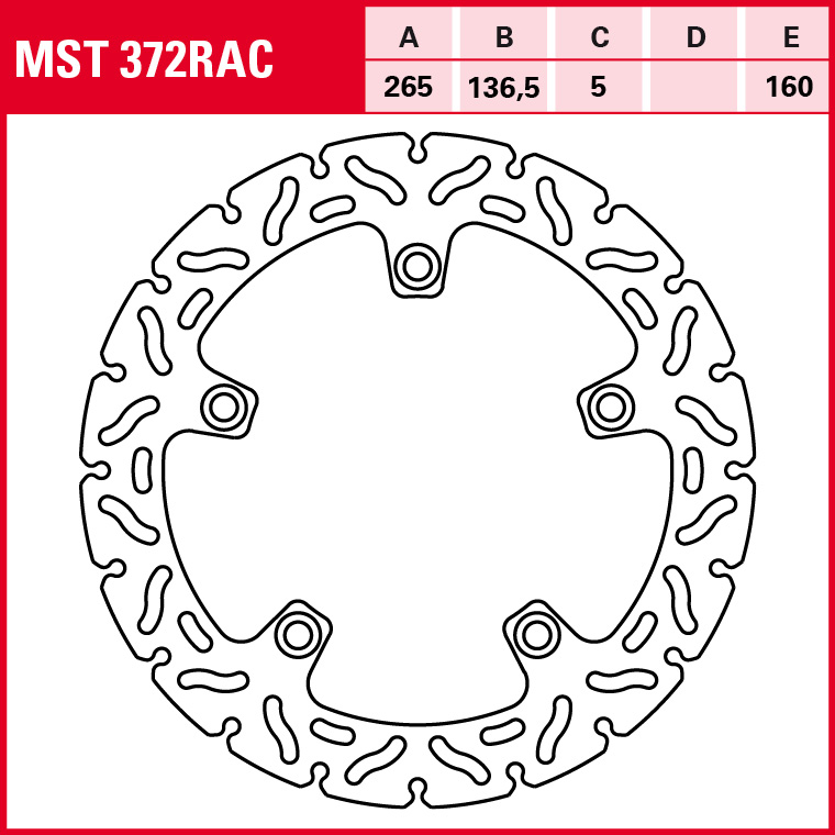 TRW brake disc Sporty fixed MST372RAC