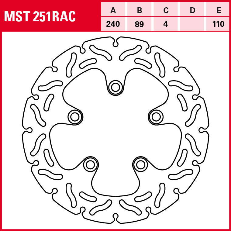 TRW brake disc Sportive fixed MST251RAC