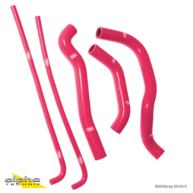 SAMCO SPORT Silicone Hose Kit (radiator hoses only, without overflow) red for Kawasaki KLR650 Tengai Model Year 1987-2005