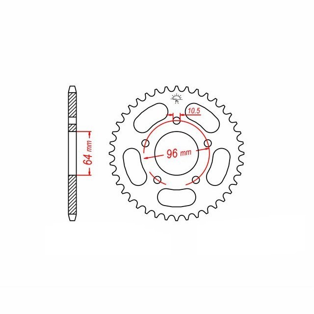 DID chain Kit with 520ZVM-X chain, gold colour, for Honda XL200R-D, type MD06, model year 1983