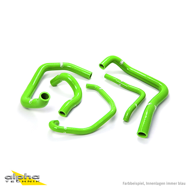 SAMCO SPORT Silicone Hose Kit, Green for Kawasaki ZX6R ZX6RR Model Year 2005-2006