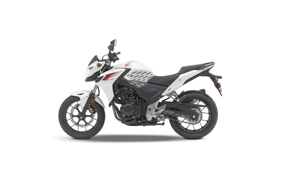 Stompgrip hybrid traction pads for Honda CB400F / CB500F / CBR500R, 2013-2015