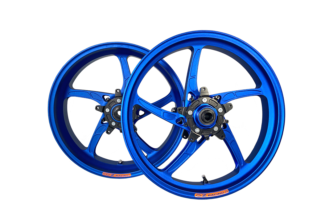 OZ Piega 17" Aluminium Forged Wheel Conversion Kit for Yamaha Tenere 700 from 2019 onwards, Matt Blue